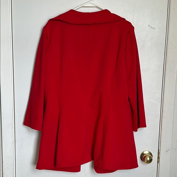 Calvin Klein Red Ruffle Jacket - Picture 5 of 5